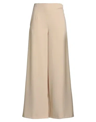 Beatrice B Beatrice .b Woman Pants Beige Size 4 Polyester, Viscose, Elastane In Sand