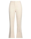 Beatrice .b Woman Pants Beige Size 6 Cotton, Elastane