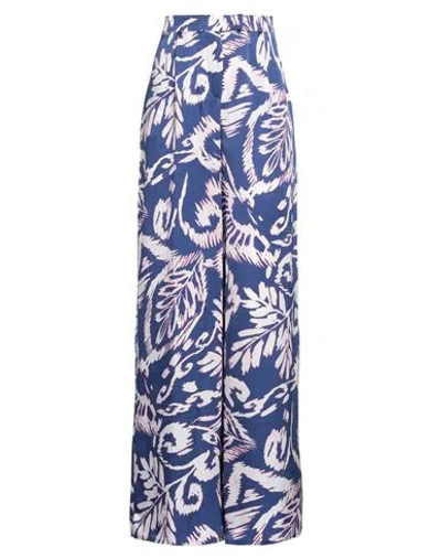 Beatrice Woman Pants Blue Size 6 Viscose