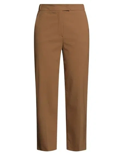 Beatrice B Beatrice .b Woman Pants Camel Size 6 Polyester, Viscose, Elastane In Brown