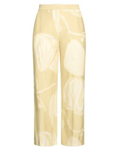 Beatrice B Beatrice .b Woman Pants Cream Size 6 Cotton, Polyamide In Yellow