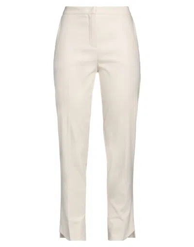 Beatrice B Beatrice .b Woman Pants Ivory Size 4 Cotton, Polyamide, Elastane In White