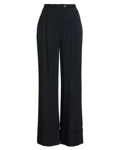 Beatrice B Beatrice .b Woman Pants Navy Size 6 Acetate, Viscose In Black