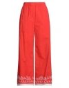 Beatrice B Beatrice .b Woman Pants Red Size 6 Cotton, Elastane In Red