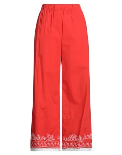 Beatrice B Beatrice .b Woman Pants Red Size 6 Cotton, Elastane