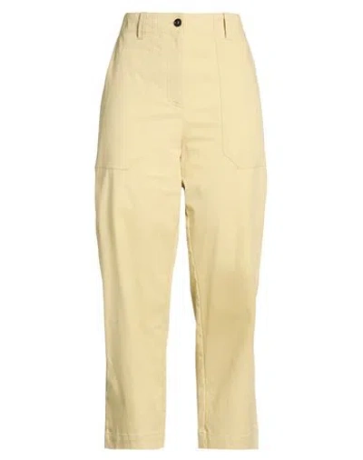 Beatrice B Beatrice .b Woman Pants Sage Green Size 6 Cotton, Elastane In Yellow