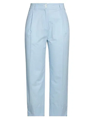Beatrice B Beatrice .b Woman Pants Sky Blue Size 6 Cotton