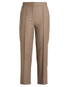 Beatrice B Beatrice .b Woman Pants Taupe Size 10 Virgin Wool, Polyester, Viscose, Elastane, Silk