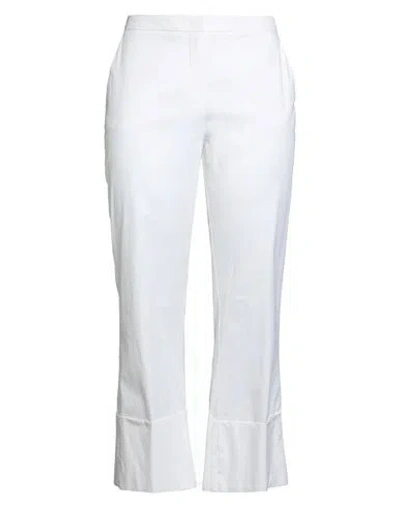 Beatrice B Beatrice .b Woman Pants White Size 12 Cotton, Elastane