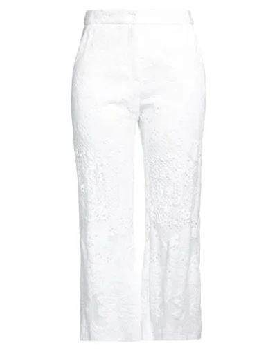 Beatrice B Beatrice .b Woman Pants White Size 8 Cotton, Polyamide