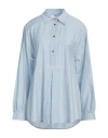 Beatrice B Beatrice .b Woman Shirt Azure Size 6 Cotton, Polyester, Viscose In Blue