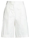 Beatrice B Beatrice .b Woman Shorts & Bermuda Shorts White Size 2 Cotton, Elastane