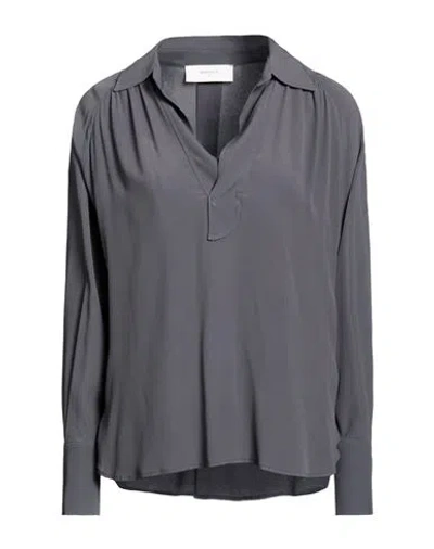 Beatrice B Beatrice .b Woman Top Charcoal Size 8 Acetate, Silk In Gray