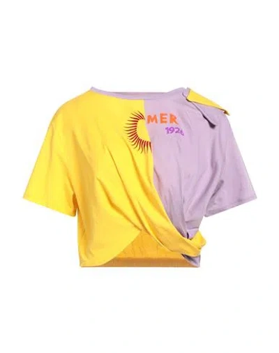 Beatrice B Beatrice .b Woman T-shirt Yellow Size Xs Cotton