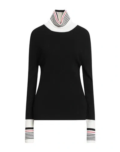 Beatrice B Beatrice .b Woman Turtleneck Black Size L Viscose, Polyester, Wool