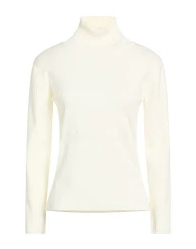 Beatrice B Beatrice .b Woman Turtleneck Cream Size M Viscose, Polyester In White