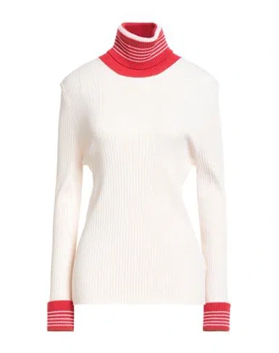 Beatrice B Beatrice .b Woman Turtleneck Ivory Size M Viscose, Polyester, Wool