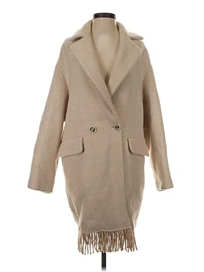Pre-owned Beatrice B Wool Coat In Ivory