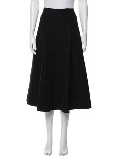 Pre-owned Beatrice B Wool Long Skirt In Black