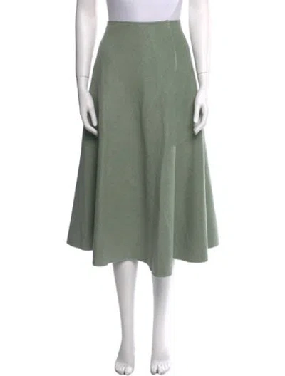 Pre-owned Beatrice B Wool Midi Length Skirt In Green
