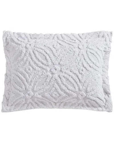 Beatrice Home Fashions Alicia Wedding Chenille Sham In White