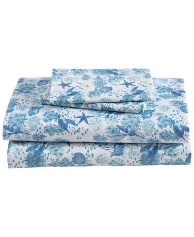 Beatrice Home Fashions Coastal Printed 4-pc. Sheet Set, King