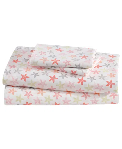 Beatrice Home Fashions Coastal Printed 4-pc. Sheet Set, King In Multi