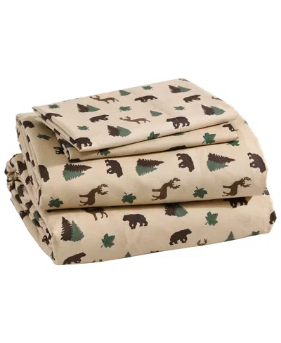 Beatrice Home Fashions Lodge 100-thread Count Microfiber 4-pc. Sheet Set, Queen