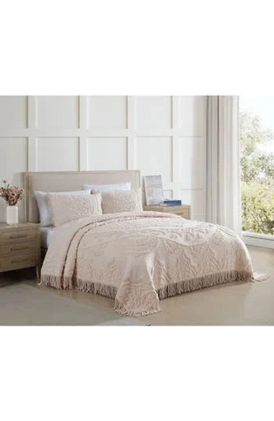 Beatrice Home Fashions Lotus Chenille Comforter In Blush