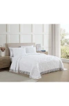 Beatrice Home Fashions Lotus Chenille Comforter In White