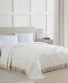 Beatrice Home Fashions Lotus Chenille Lightweight Bedspread, Twin In White