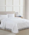 Beatrice Home Fashions Lotus Chenille Lightweight Bedspreads In White