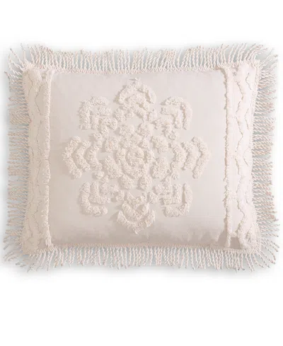 Beatrice Home Fashions Lotus Chenille Lightweight Sham, Standard In Brown