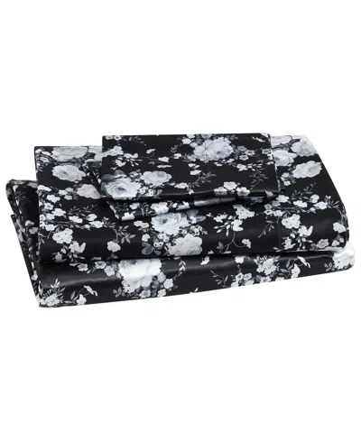 Beatrice Home Fashions Luxurious Satin 3-pc. Sheet Set, Twin In Black