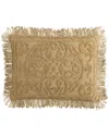 Beatrice Home Fashions Medallion Chenille Sham In Gold