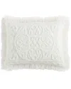 Beatrice Home Fashions Medallion Chenille Sham In Ivory