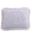 Beatrice Home Fashions Medallion Chenille Sham In Lavender