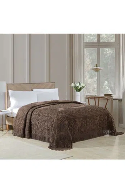 Beatrice Home Fashions Medallion Cotton Chenille Bedspread