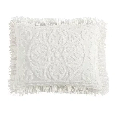 Beatrice Home Fashions Medallion Pillow Sham In White
