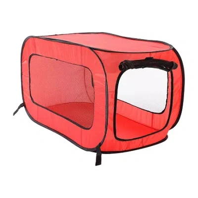 Beatrice Home Fashions Solid Pop Up Kennel Dog Crate In Red