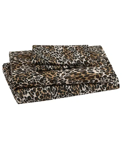 Beatrice Home Fashions Whimsical Printed Microfiber 3-pc. Sheet Set, Twin In Brown