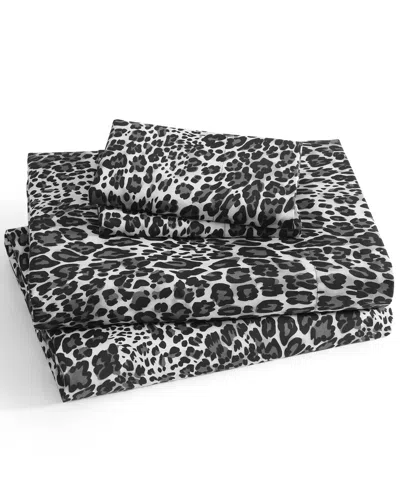 Beatrice Home Fashions Whimsical Printed Microfiber 4-pc. Sheet Set, Queen In Black