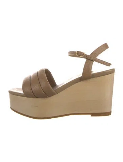 Pre-owned Beatrice Valenzuela Leather Sandals In Brown