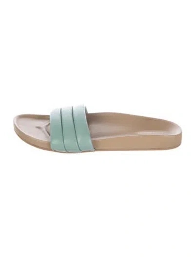 Pre-owned Beatrice Valenzuela Leather Slides In Blue
