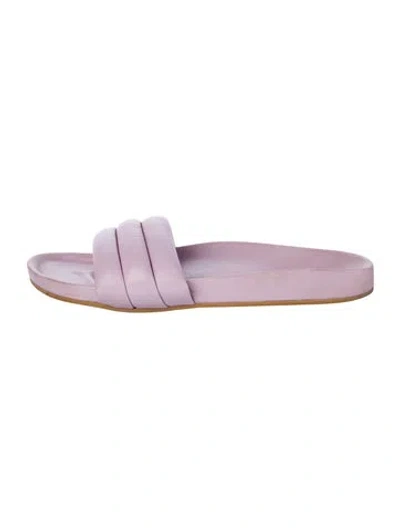 Pre-owned Beatrice Valenzuela Leather Slides In Purple