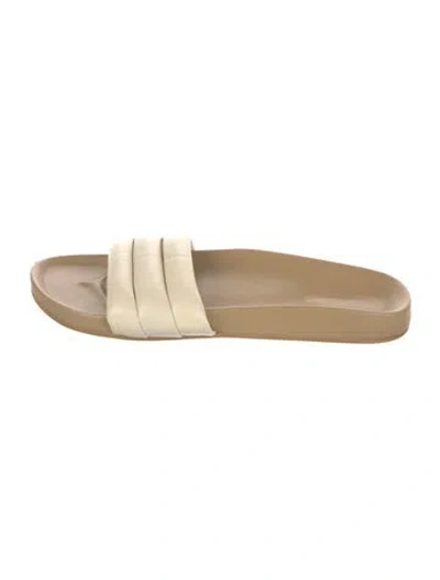 Pre-owned Beatrice Valenzuela Leather Slides In White