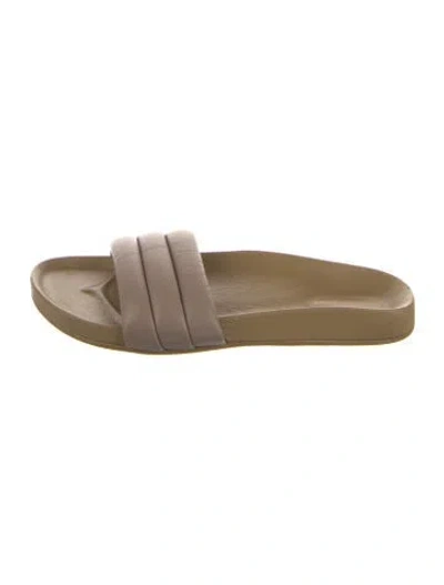 Pre-owned Beatrice Valenzuela Leather Slippers In Brown