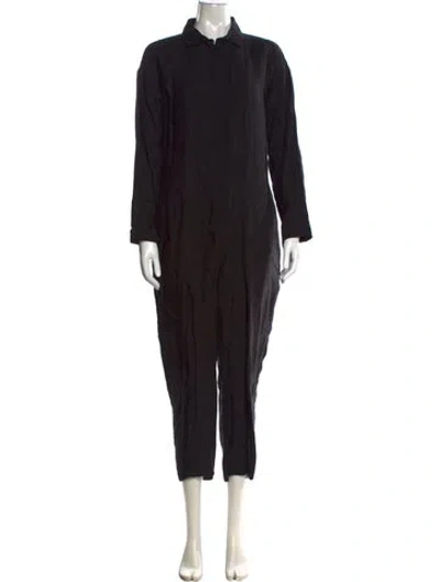 Pre-owned Beatrice Valenzuela Linen Jumpsuit In Black
