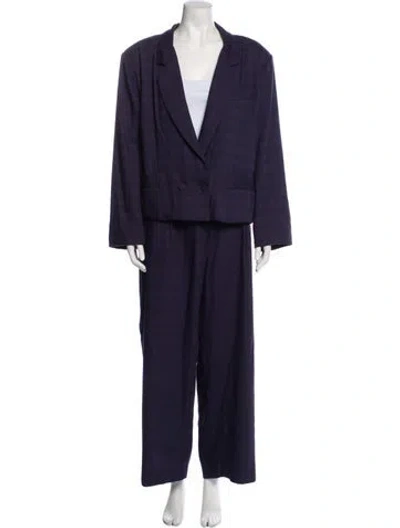 Pre-owned Beatrice Valenzuela Wool Pantsuit In Purple