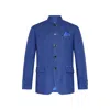 Beatrice Von Tresckow Blue Azure Artie Mens Linen Jacket